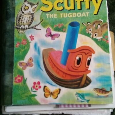 Scuffy The Tugboat Upcycled Golden Book
