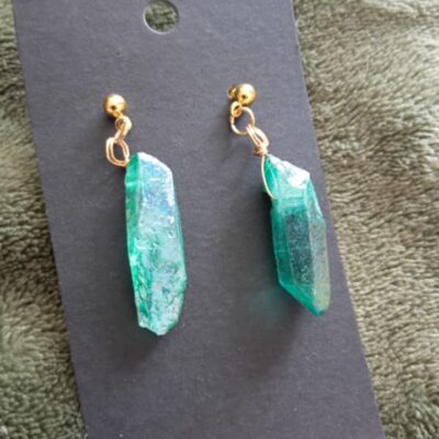 Green Quartz Earrings
