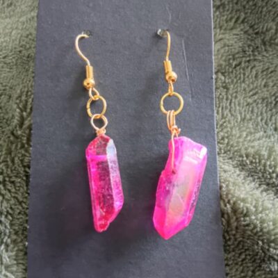 Pink Quartz Earrings