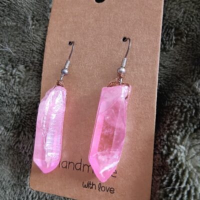 Pink Quartz Earrings #2