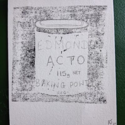 Edmonds Baking Tin Linocut Print