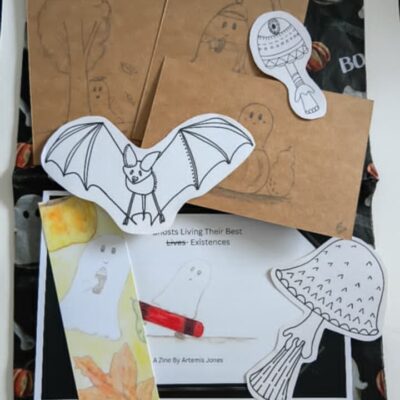 Spooky Season Mail Pack (Ghost Zine, stickers and more)